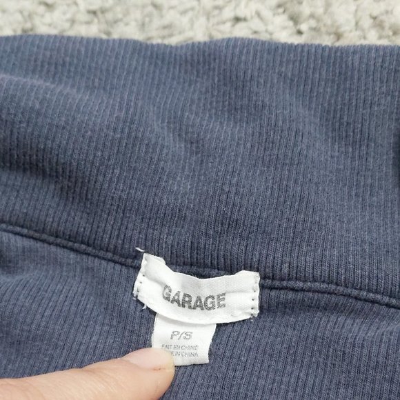 Womans Cropped Garage Blue Polo shirt size S Garage crop tops - Picture 4 of 4